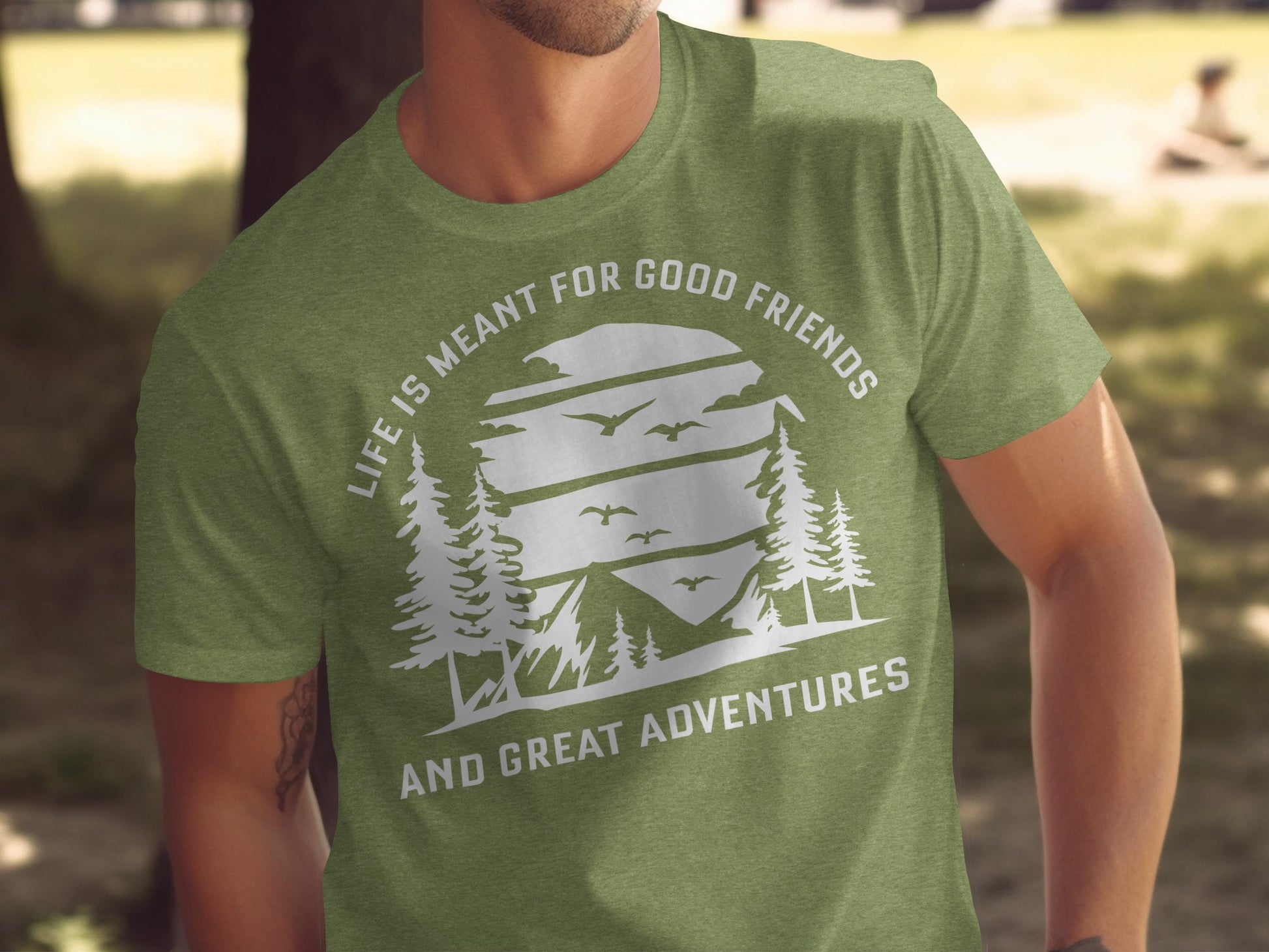 Life Meant For Good Friends Great Adventures Graphic T-Shirt T-Shirt - Outdoor & Adventure Collection - Mile Marker 16 Gear by Cloud 16 Clothing Co.