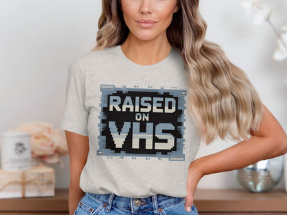 Raised On VHS Retro Style Graphic T-Shirt
