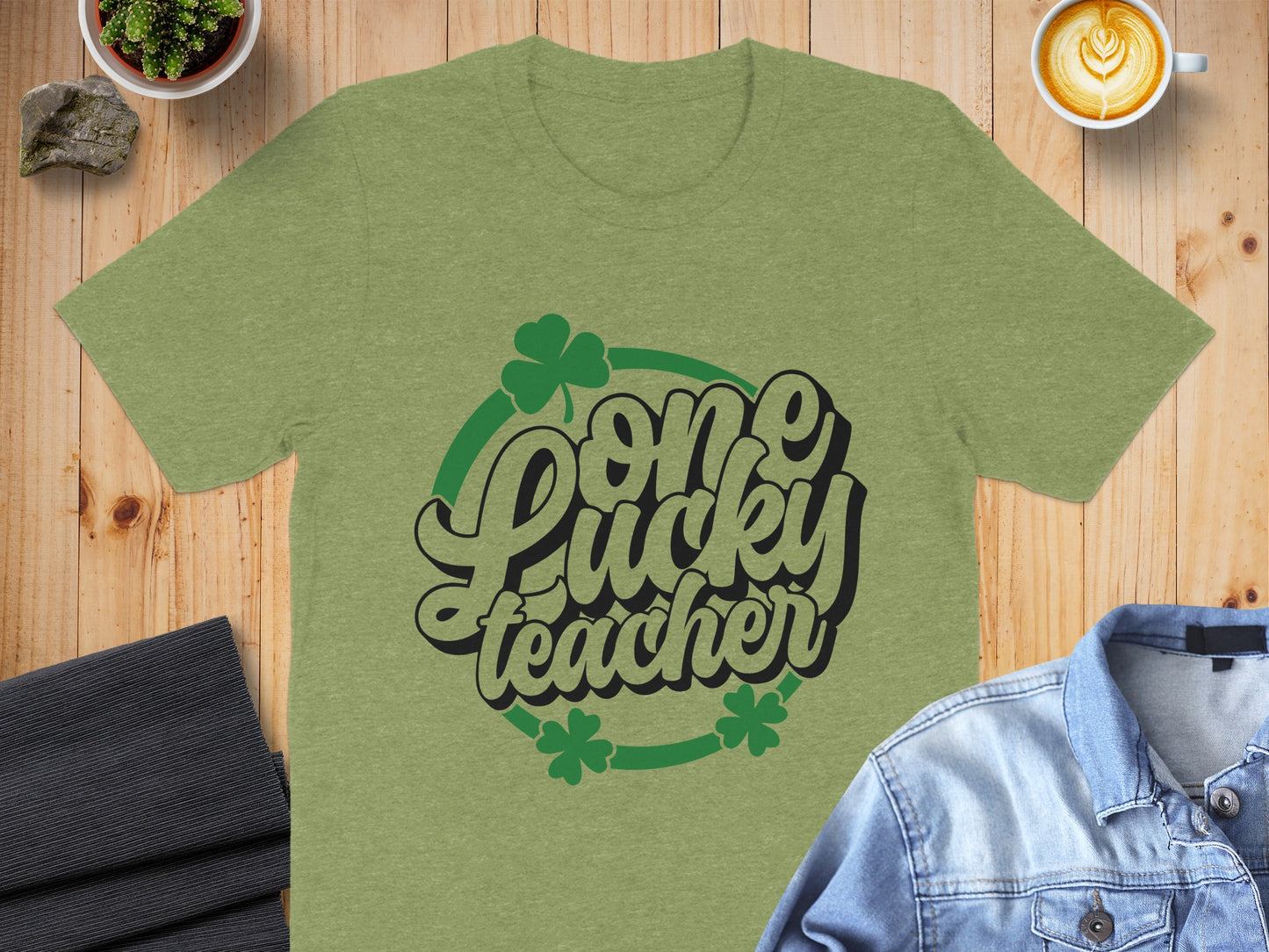 One Lucky Teacher Graphic Tee Ideal For St. Patrick's Day