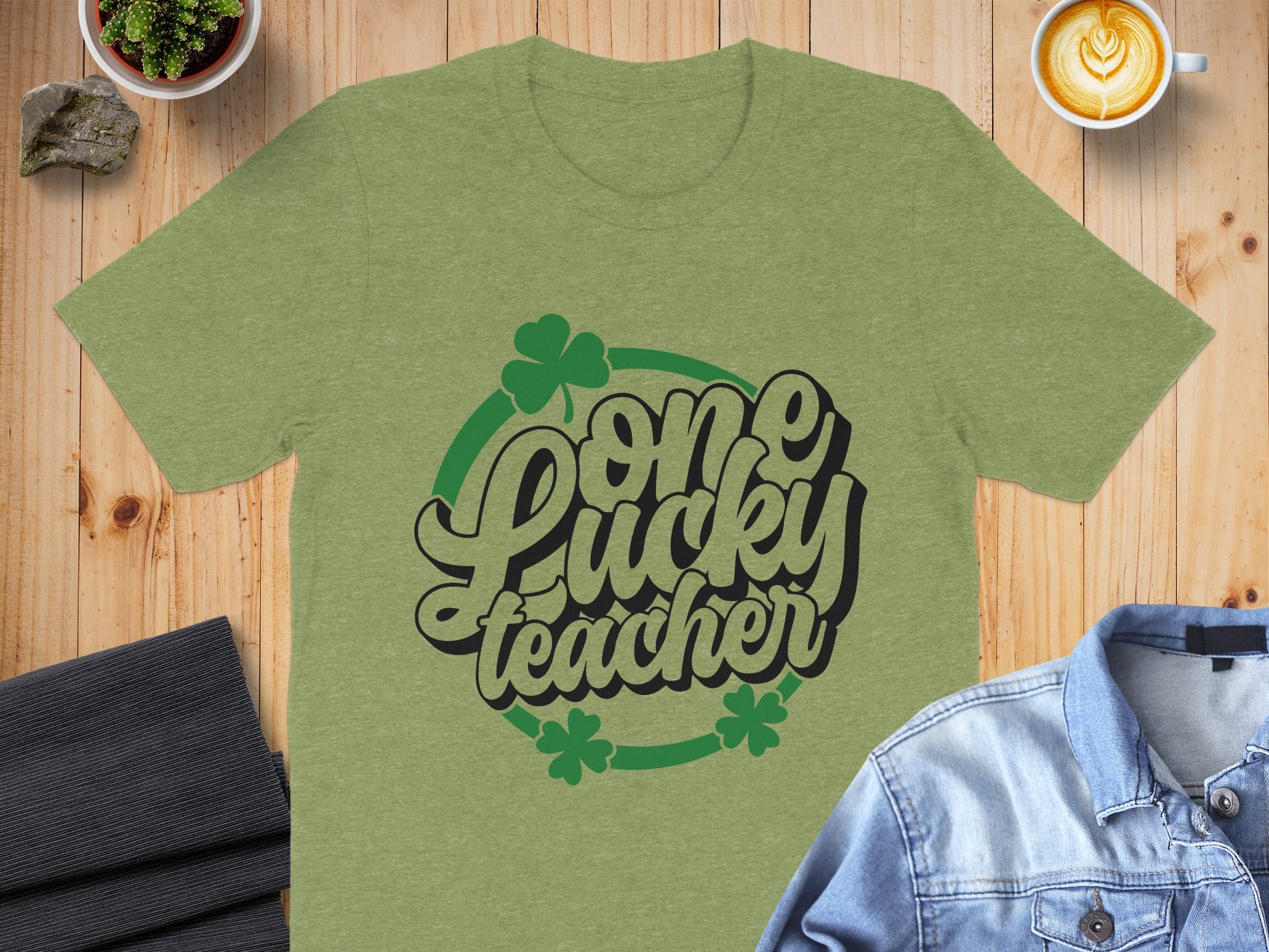 One Lucky Teacher Graphic Tee Ideal For St. Patrick's Day