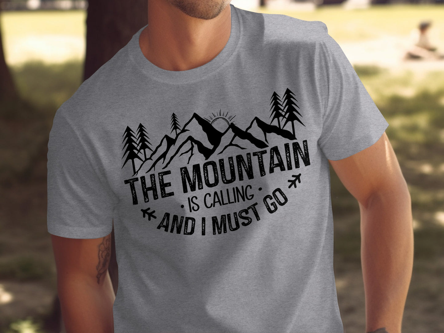 The Mountain Is Calling And I Must Go Great Outdoors T-Shirt T-Shirt - Outdoor & Adventure Collection - Mile Marker 16 Gear by Cloud 16 Clothing Co.