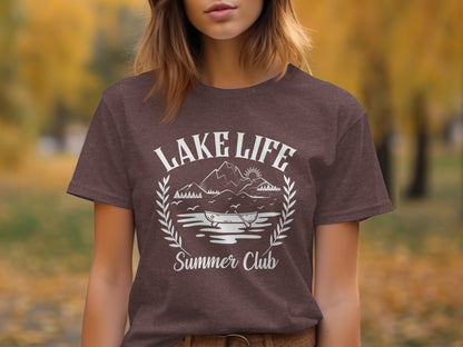 Lake Life Summer Club Boat Sunset Design Great Gift T-Shirt T-Shirt - Outdoor & Adventure Collection - Mile Marker 16 Gear by Cloud 16 Clothing Co.