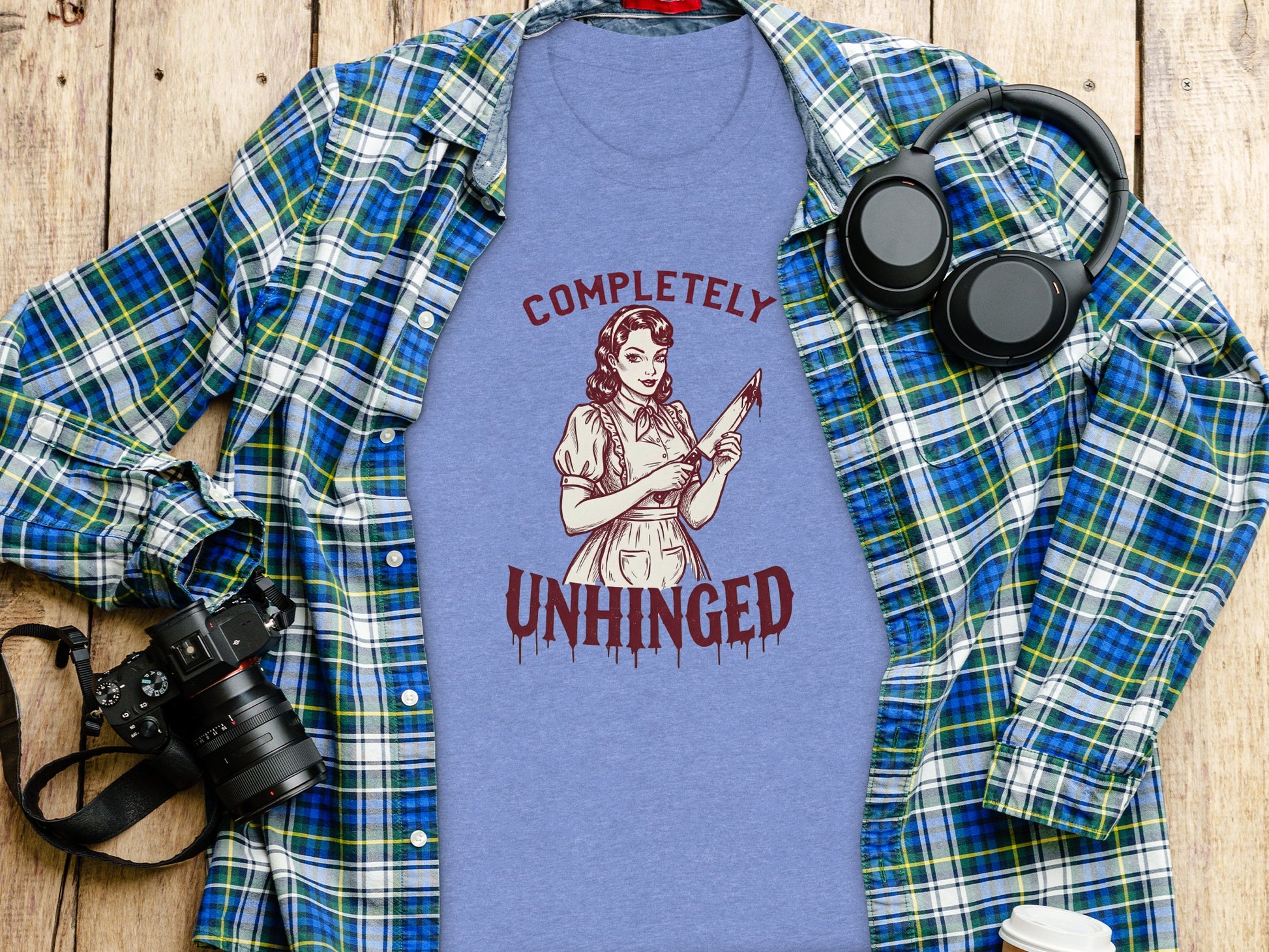 Completely Unhinged Graphic T-Shirt Casual Wear
