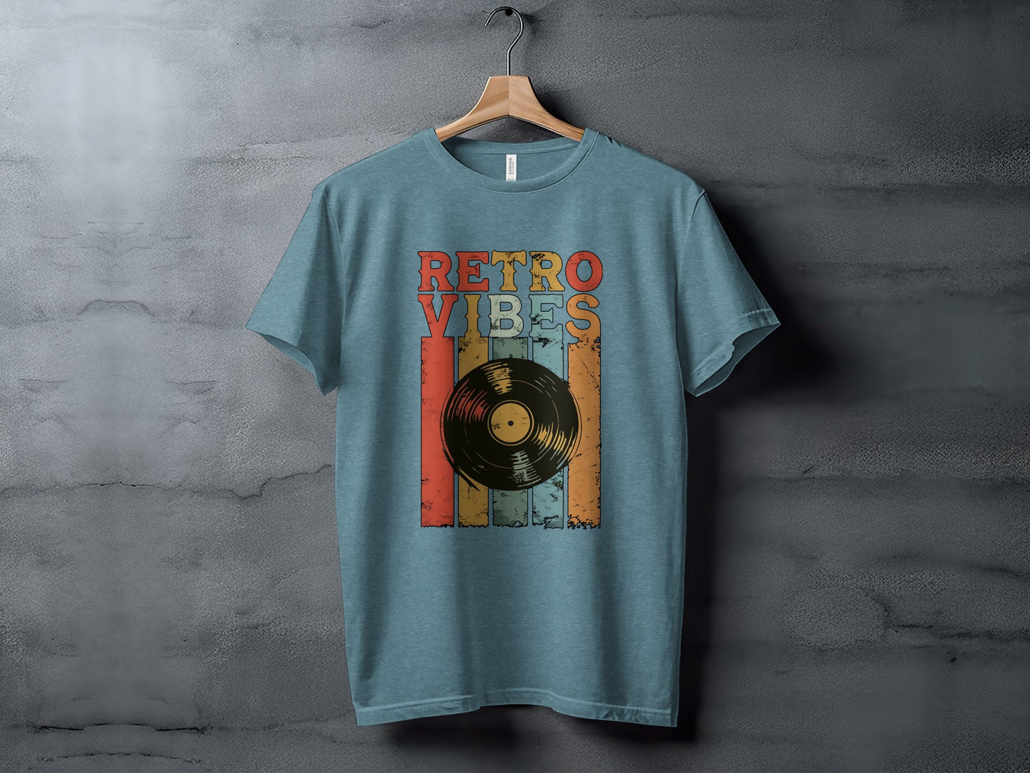 Retro Vibes Record Graphic Design T-Shirt Product