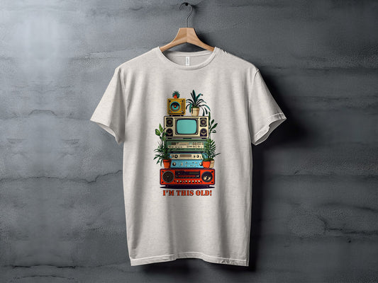 Retro Electronics Design I'm This Old Printed Shirt