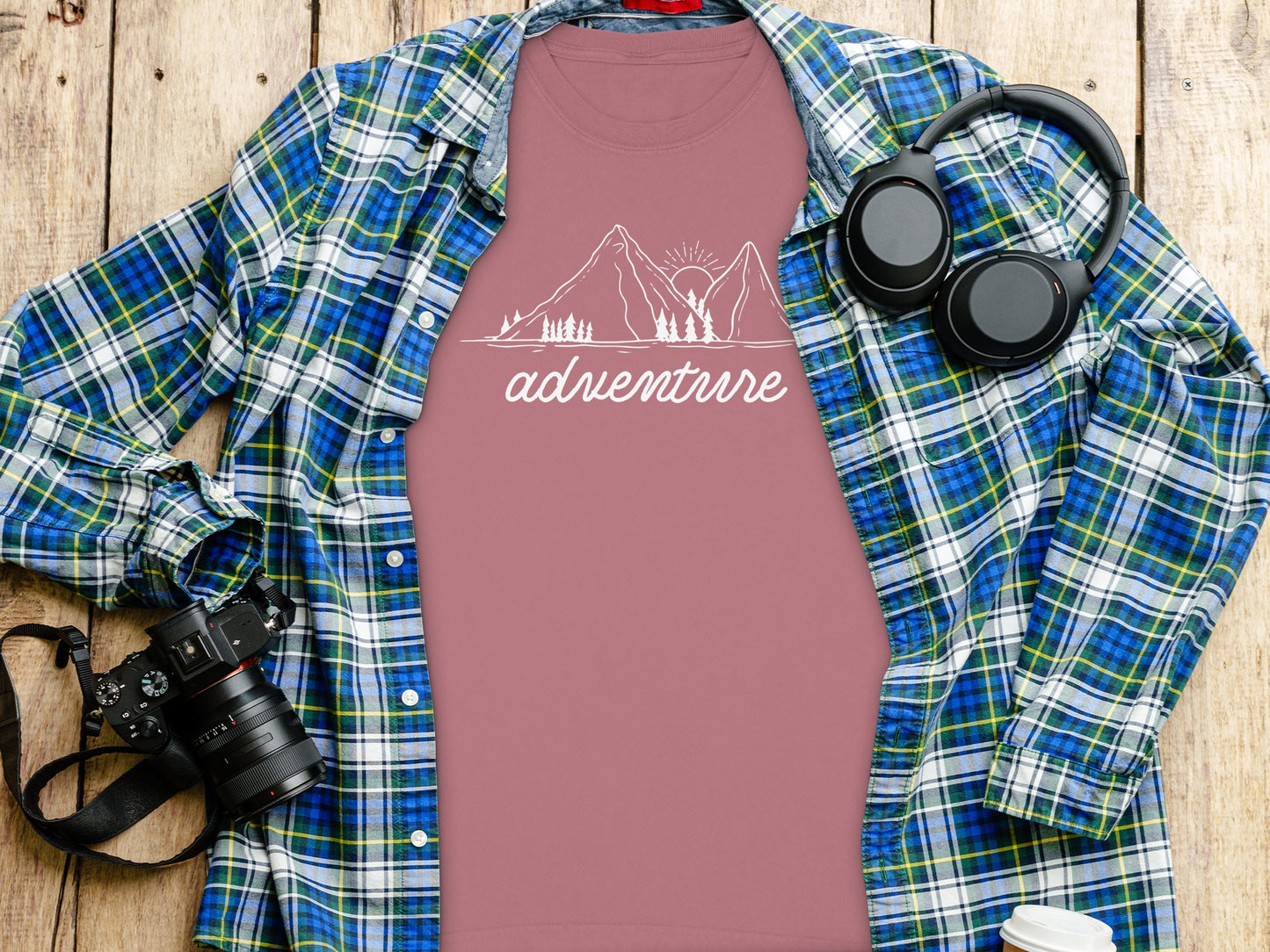 Adventure Awaits Mountains and Sunshine Graphic Long Sleeve T-Shirt Long Sleeve Tee - Outdoor & Adventure Collection - Mile Marker 16 Gear by Cloud 16 Clothing Co.