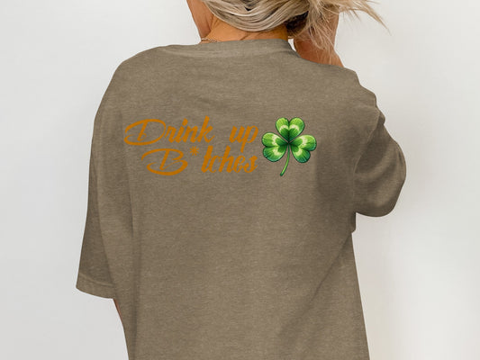 Scrappy Malone's Bar, Bar Logo Art, Irish Bar Sign, Shamrock Design, St Patricks Day Gift, Lucky Charm Bar Decor T-Shirt - Scrappy Malone's Bar 100-Proof Humor - Cloud 16 Clothing Co.