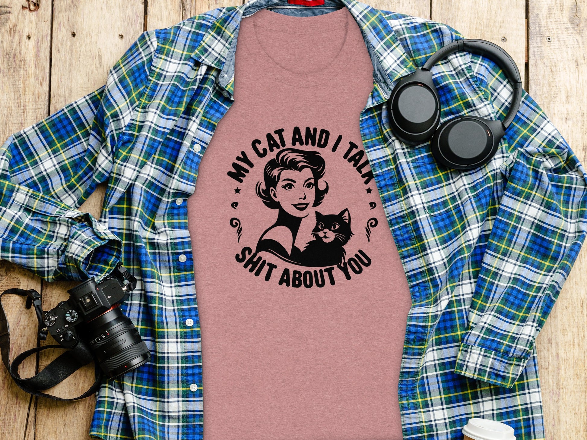My Cat and I Talk Shit About You Funny Cat Shirt