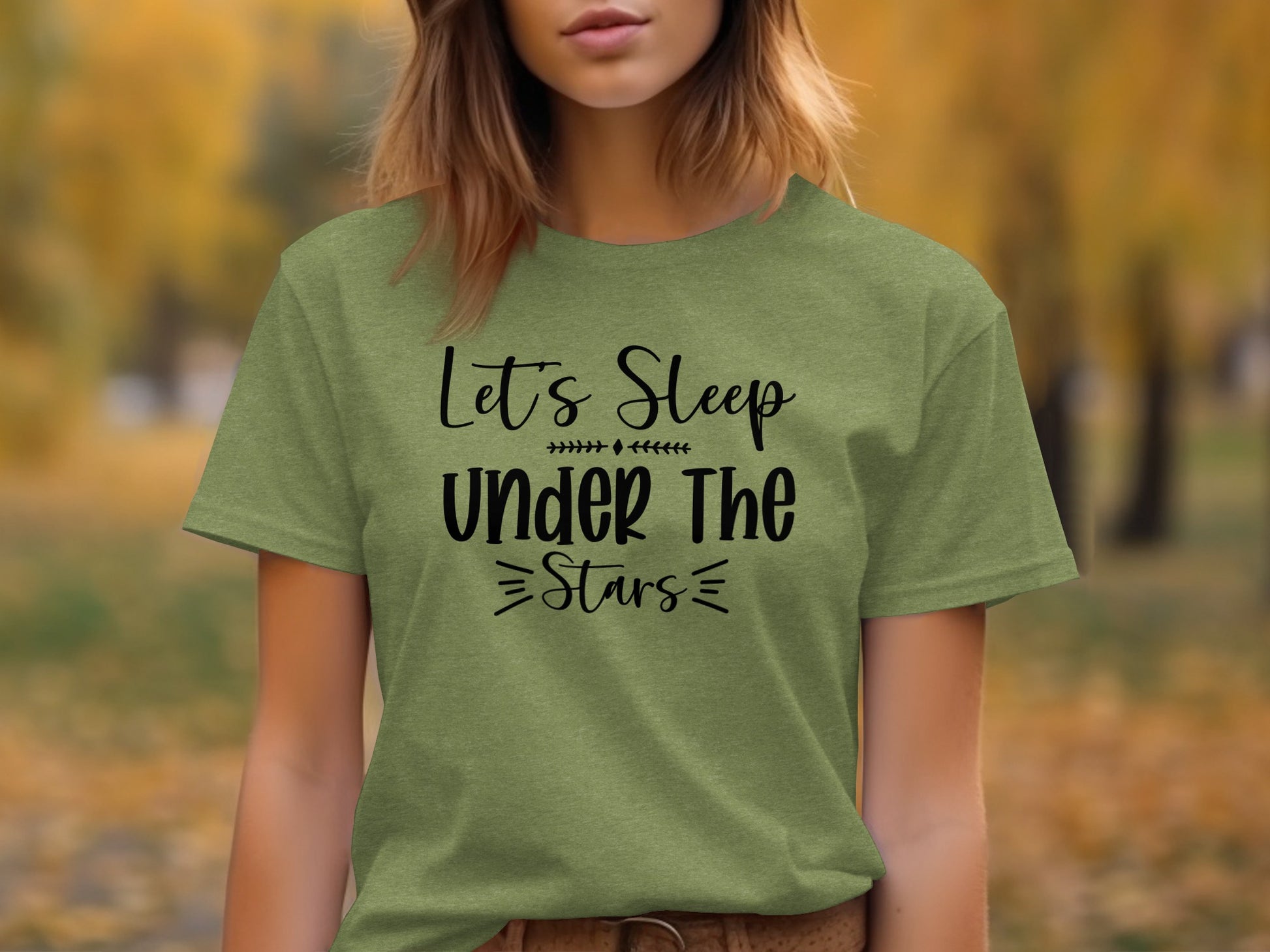 Let Us Sleep Under The Stars Fun Graphic T-Shirt T-Shirt - Outdoor & Adventure Collection - Mile Marker 16 Gear by Cloud 16 Clothing Co.