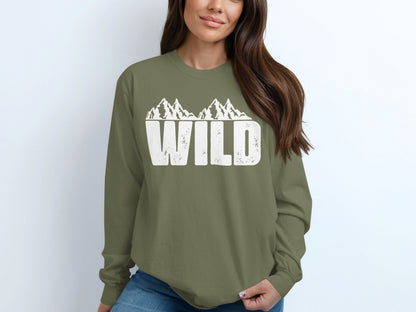 Embrace the Wild Mountain Adventure Long Sleeve Shirt