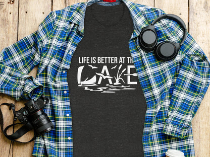 Life Is Better At The Lake Design Graphic Tee T-Shirt T-Shirt - Outdoor & Adventure Collection - Mile Marker 16 Gear by Cloud 16 Clothing Co.
