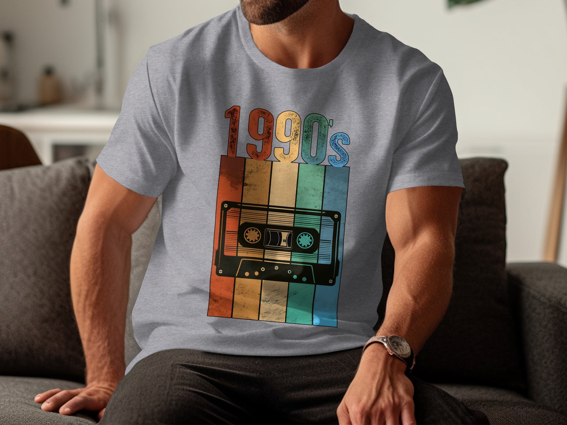 Retro 1990's Cassette Tape Graphic Tee Shirt Product