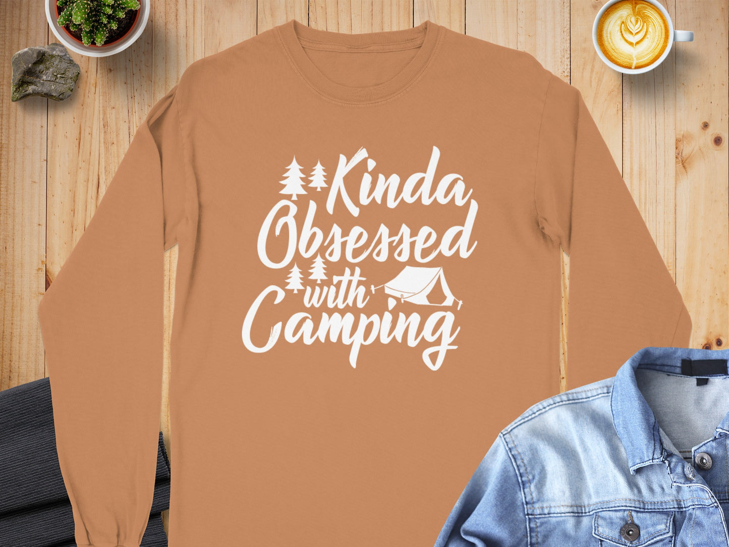 Kinda Obsessed with Camping Long Sleeve Shirt