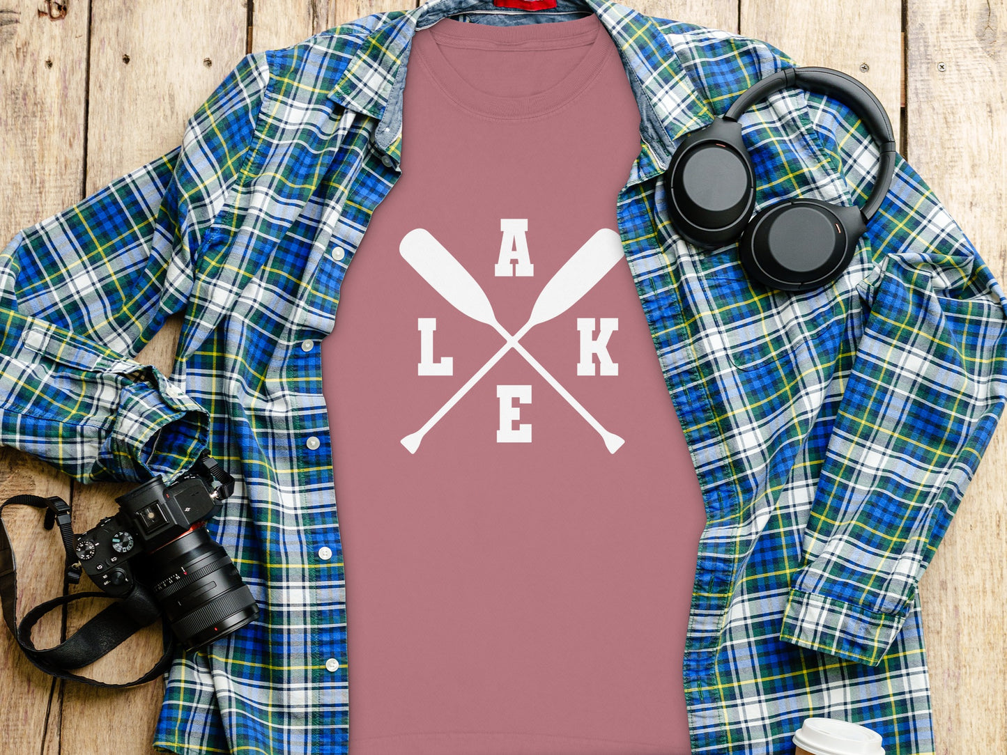 LAKE Paddle Graphic T-Shirt for Outdoors Enthusiasts