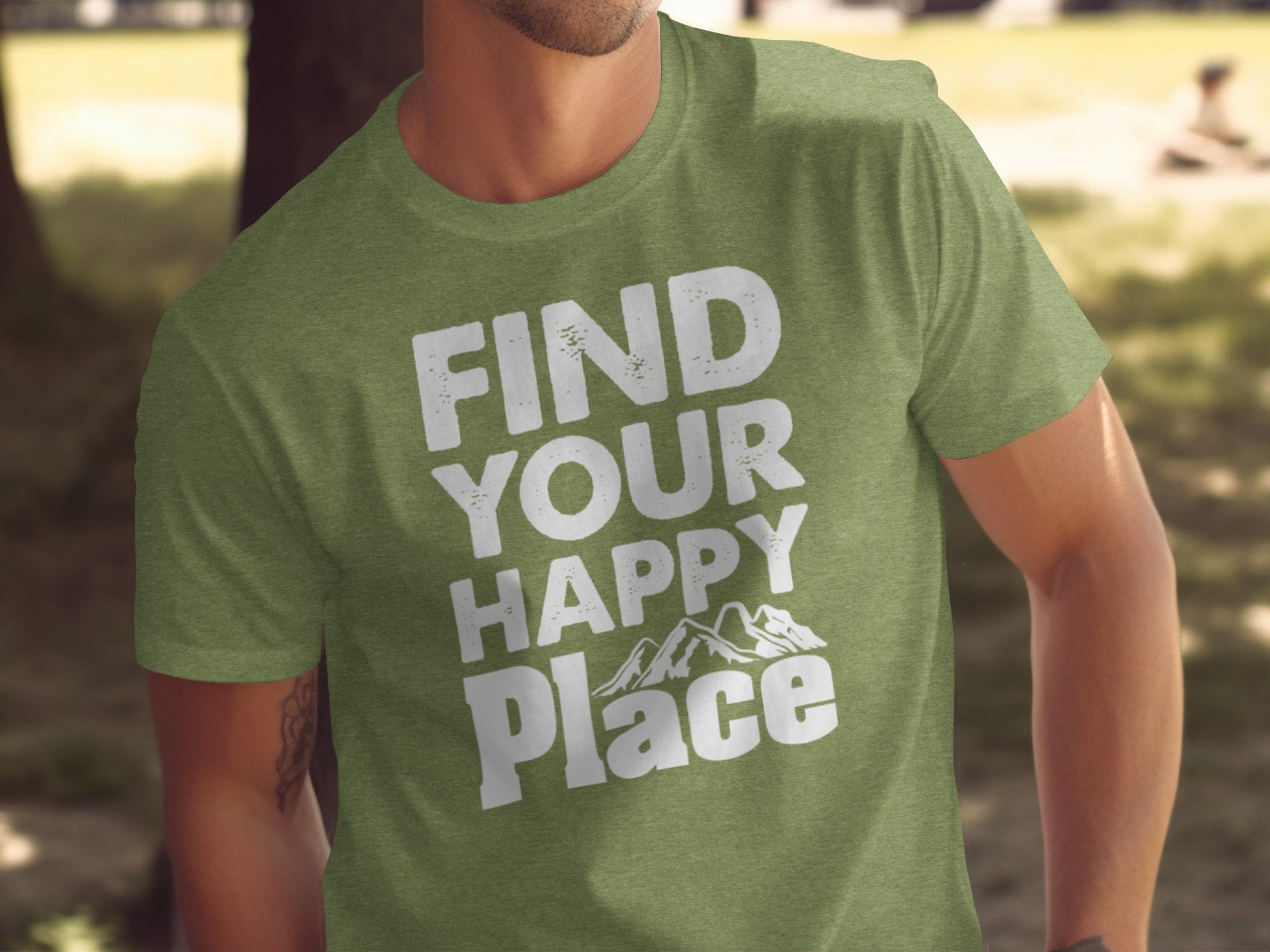 Find Your Happy Place with Mountain T-Shirt T-Shirt - Outdoor & Adventure Collection - Mile Marker 16 Gear by Cloud 16 Clothing Co.