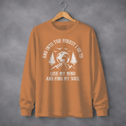 Into The Forest Design Lose My Mind Find My Soul Long Sleeve T-Shirt Long Sleeve Tee - Outdoor & Adventure Collection - Mile Marker 16 Gear by Cloud 16 Clothing Co.