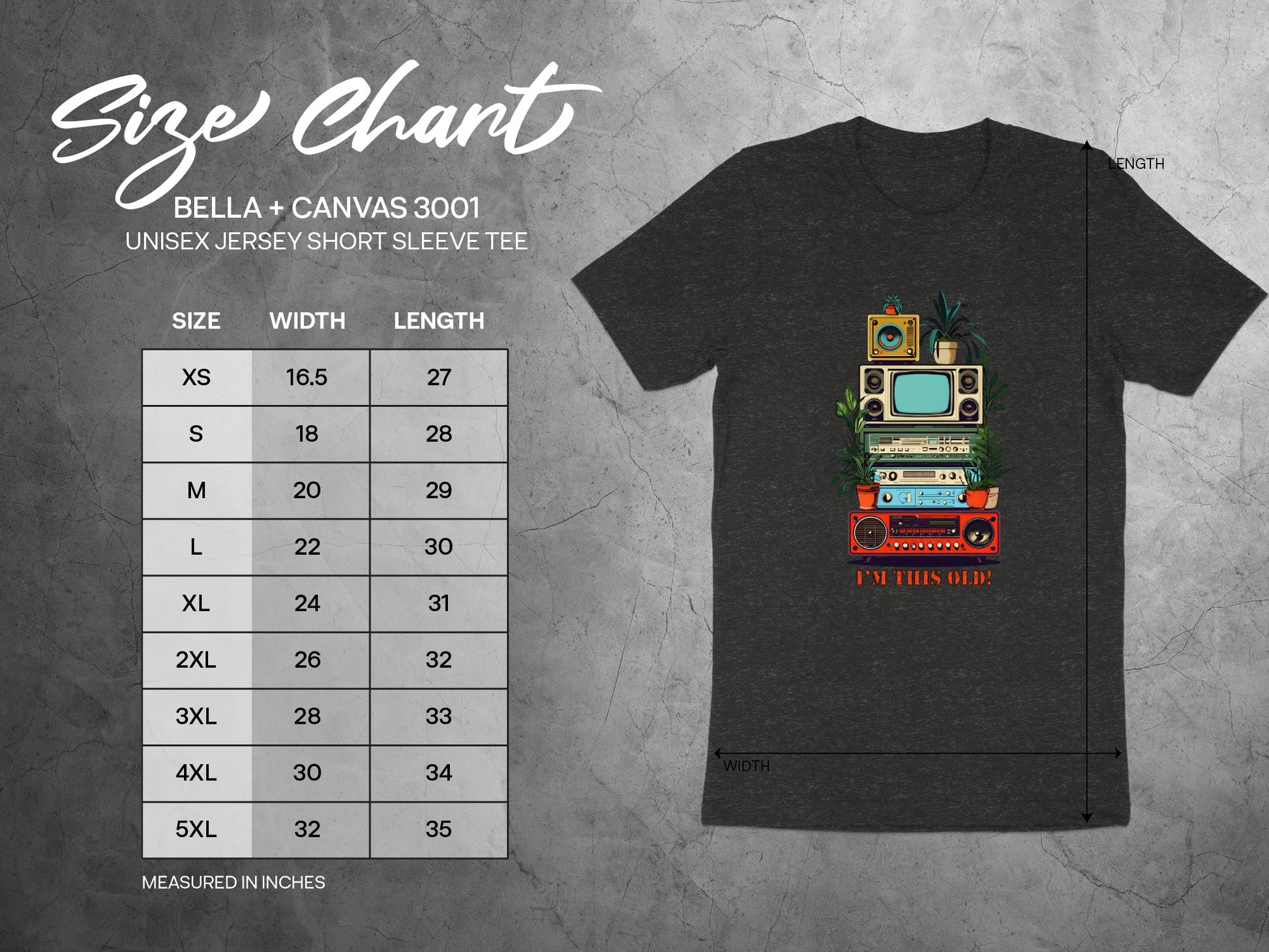 Retro TV and Radio Graphic I'm This Old T-Shirt