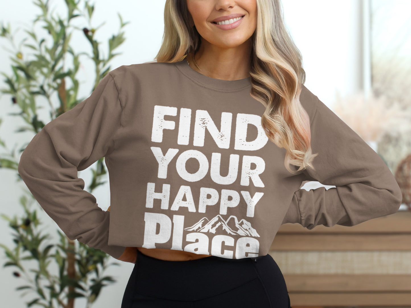 Find Your Happy Place Inspirational Sweatshirt