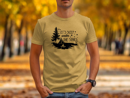 Let's Sleep Under The Stars Adventure Camping T-Shirt T-Shirt - Outdoor & Adventure Collection - Mile Marker 16 Gear by Cloud 16 Clothing Co.