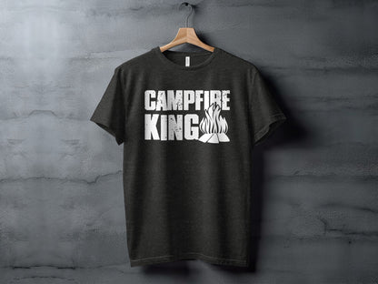 Campfire King Flames Graphic Outdoors Adventure T-Shirt T-Shirt - Outdoor & Adventure Collection - Mile Marker 16 Gear by Cloud 16 Clothing Co.