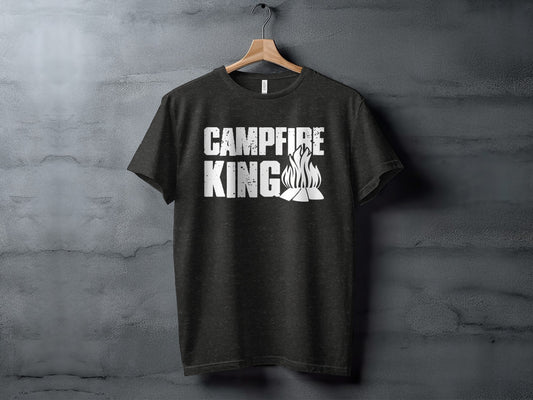 Campfire King Flames Graphic Outdoors Adventure T-Shirt T-Shirt - Outdoor & Adventure Collection - Mile Marker 16 Gear by Cloud 16 Clothing Co.