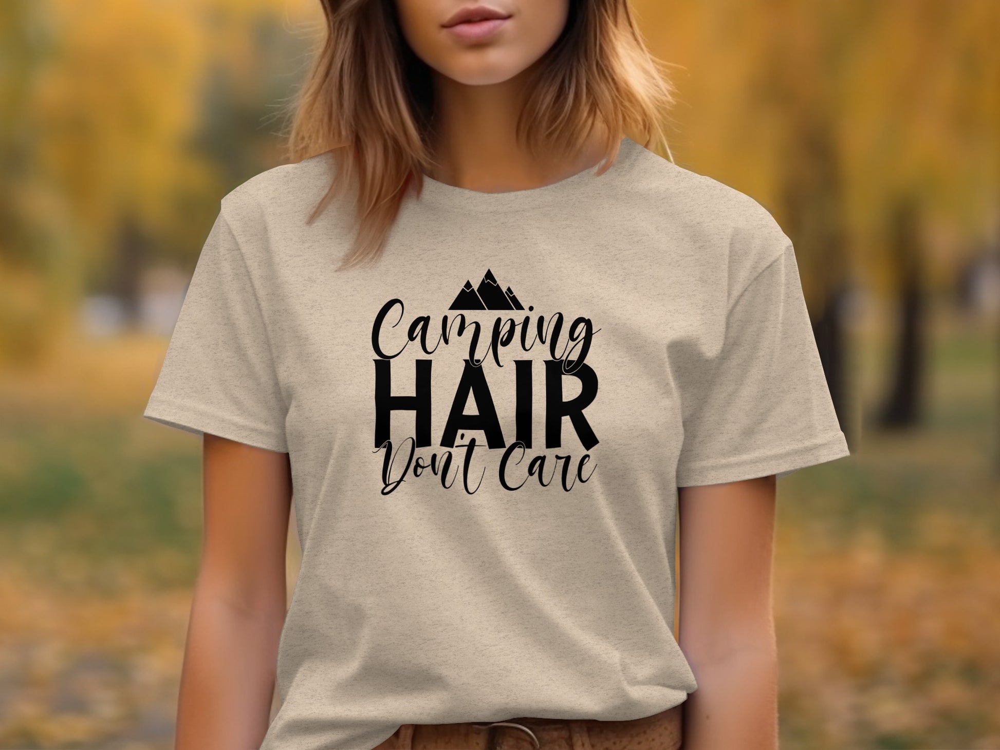 Camping Hair Don't Care Nature Lover Hiking Outdoors T-Shirt T-Shirt - Outdoor & Adventure Collection - Mile Marker 16 Gear by Cloud 16 Clothing Co.