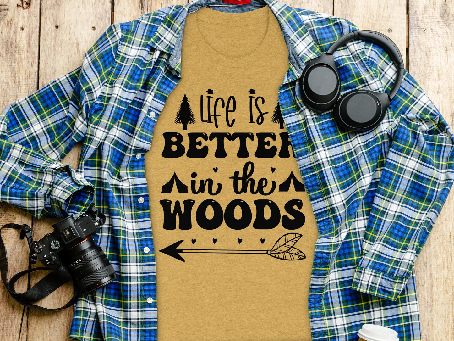 Life Is Better In The Woods With Arrow T-Shirt T-Shirt - Outdoor & Adventure Collection - Mile Marker 16 Gear by Cloud 16 Clothing Co.