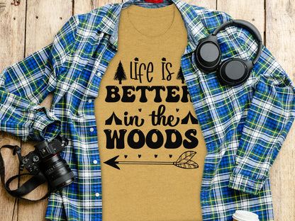 Life Is Better In The Woods With Arrow T-Shirt T-Shirt - Outdoor & Adventure Collection - Mile Marker 16 Gear by Cloud 16 Clothing Co.