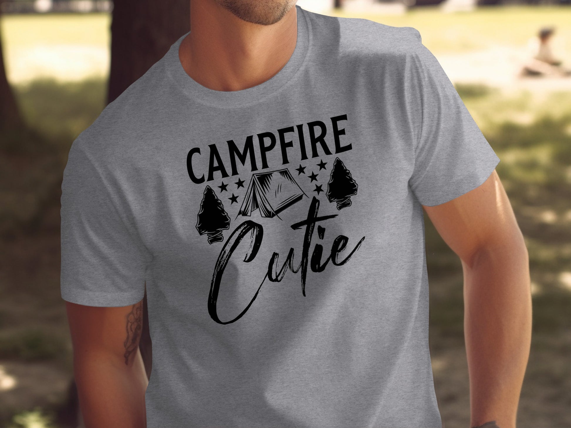 Campfire Cutie Tent Arrowheads Stars T-Shirt T-Shirt - Outdoor & Adventure Collection - Mile Marker 16 Gear by Cloud 16 Clothing Co.