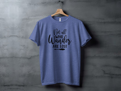 Not All Who Wander Are Lost Arrow Graphic Design T-Shirt T-Shirt - Outdoor & Adventure Collection - Mile Marker 16 Gear by Cloud 16 Clothing Co.