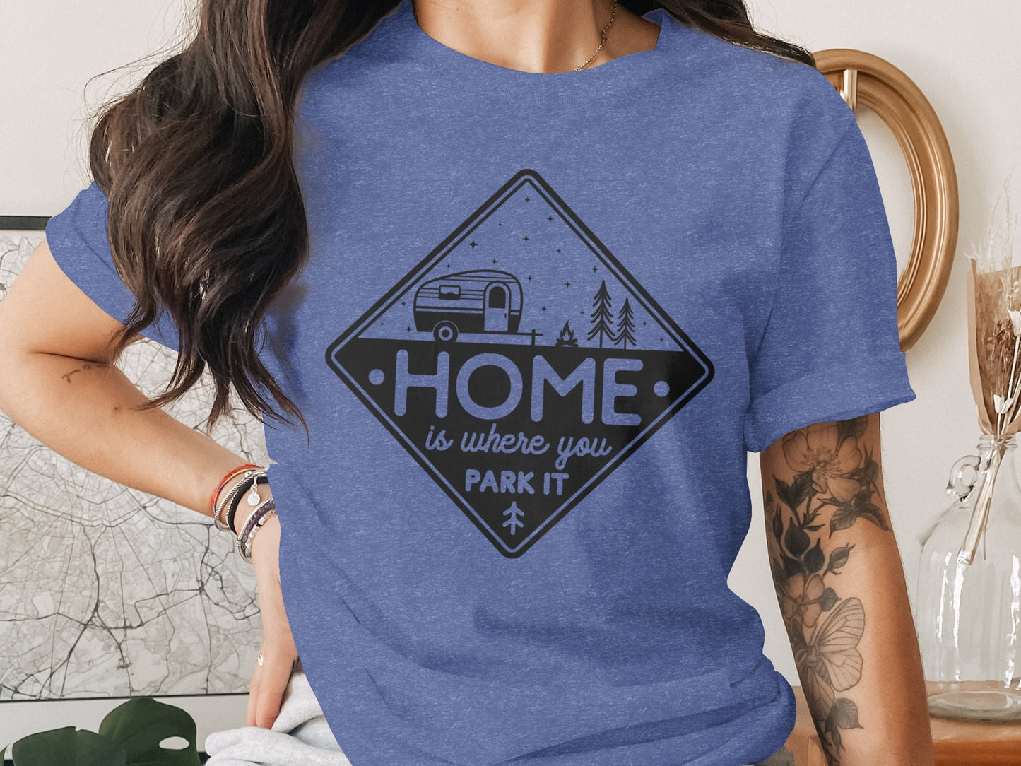 Home Is Where You Park It Camping RV Adventure T-Shirt T-Shirt - Outdoor & Adventure Collection - Mile Marker 16 Gear by Cloud 16 Clothing Co.