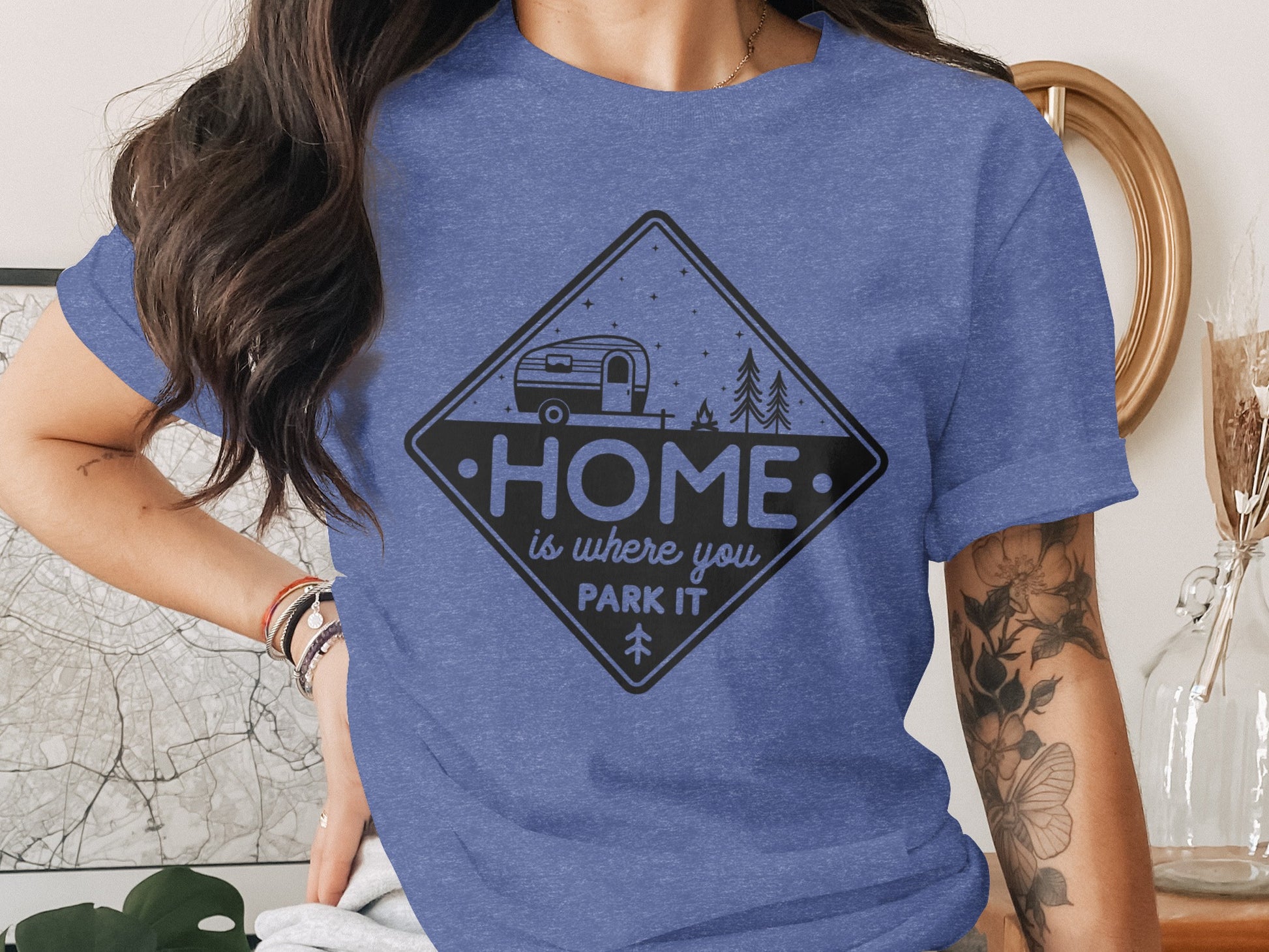 Home Is Where You Park It Camping RV Adventure T-Shirt T-Shirt - Outdoor & Adventure Collection - Mile Marker 16 Gear by Cloud 16 Clothing Co.