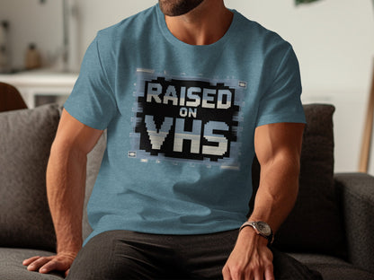 Raised on VHS Graphic Tee for Nostalgic Fans