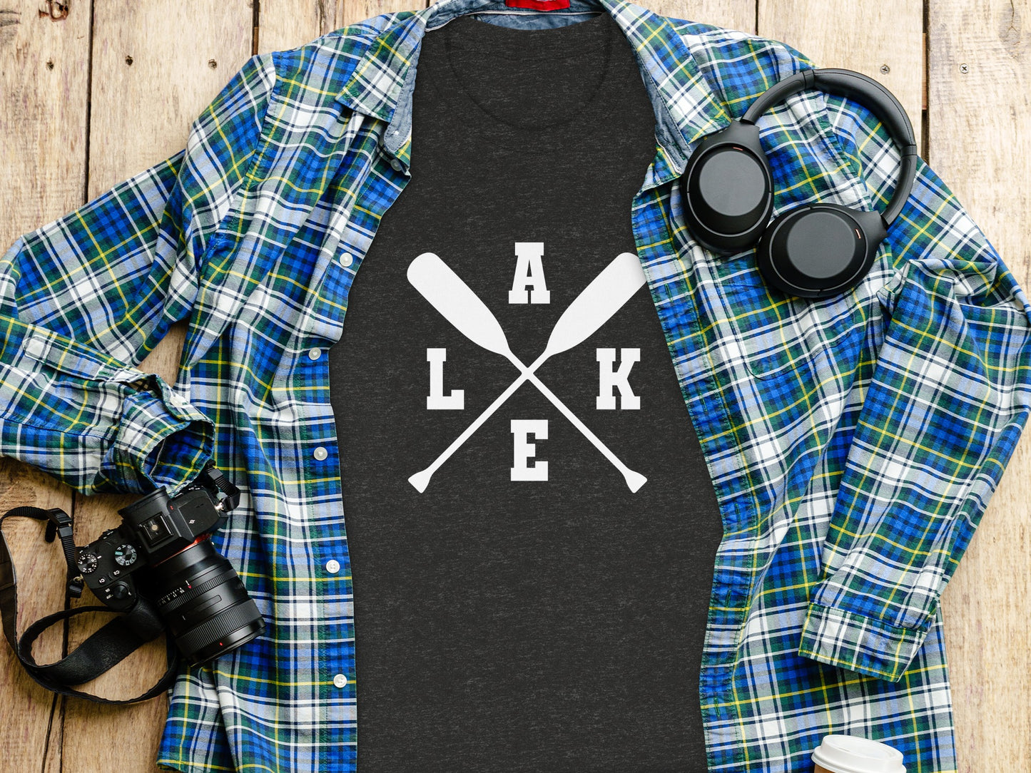 A Lake With Paddle Outdoors Adventure Summer Vacation T-Shirt T-Shirt - Outdoor & Adventure Collection - Mile Marker 16 Gear by Cloud 16 Clothing Co.