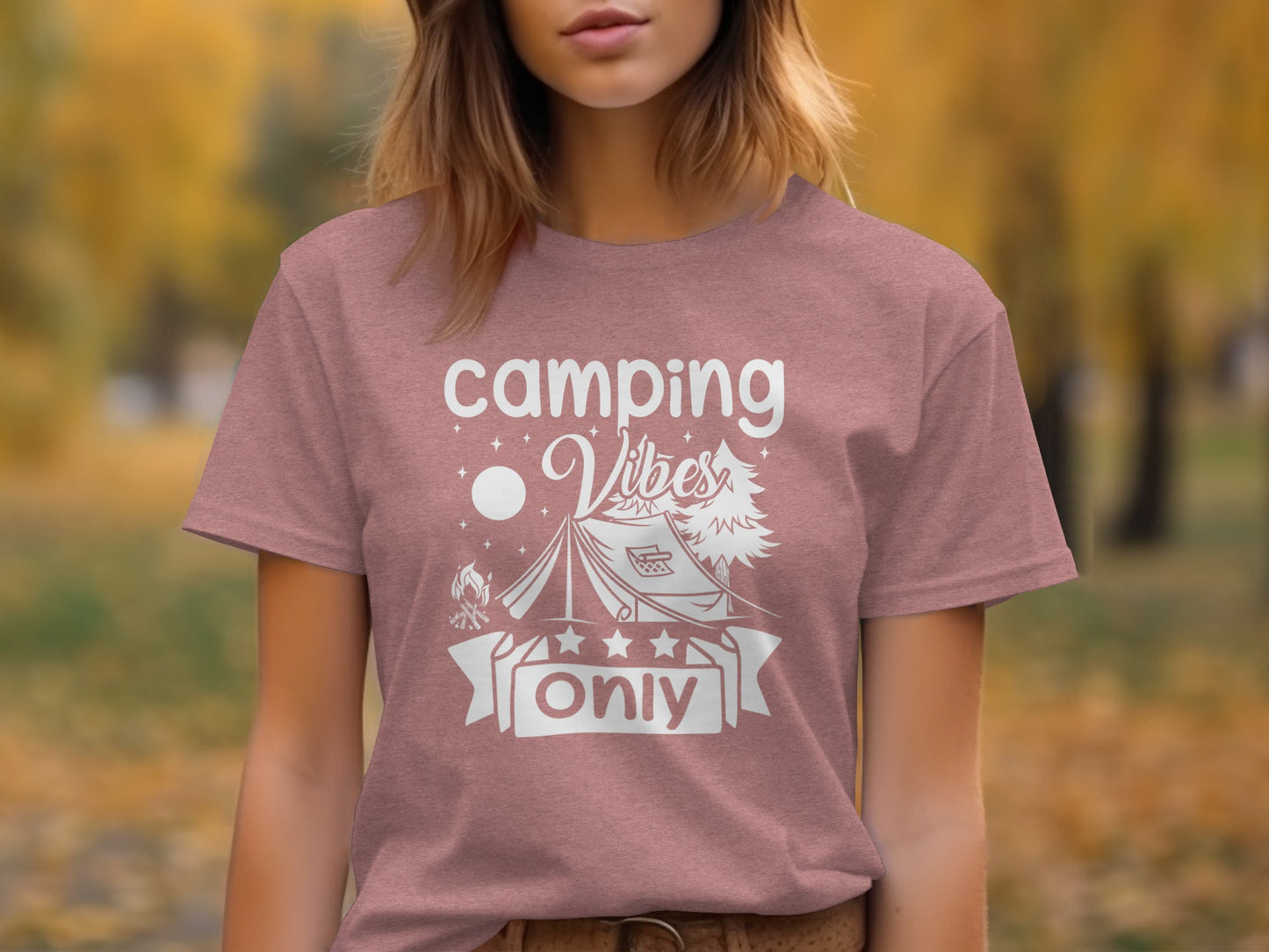 Camping Vibes Only Night Under the Stars T-Shirt T-Shirt - Outdoor & Adventure Collection - Mile Marker 16 Gear by Cloud 16 Clothing Co.