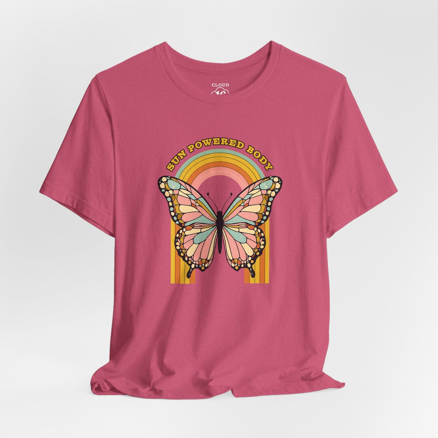 Butterfly Rainbow Women's T-Shirt - Vintage Graphic Tee for Nature Lovers