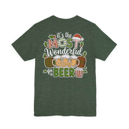 Scrappy Malone's Bar Christmas Tee — "It's the Most Wonderful Time for a Beer"