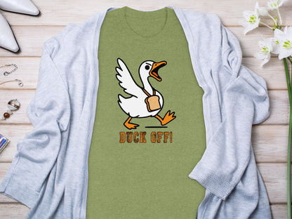 Funny Duck Off Graphic Tee Duck T-Shirt Novelty Gift