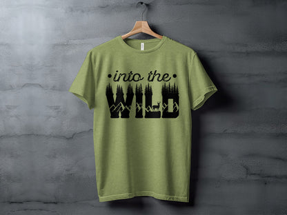 Into The Wild Outdoor Adventure Nature Inspired Graphic T-Shirt T-Shirt - Outdoor & Adventure Collection - Mile Marker 16 Gear by Cloud 16 Clothing Co.