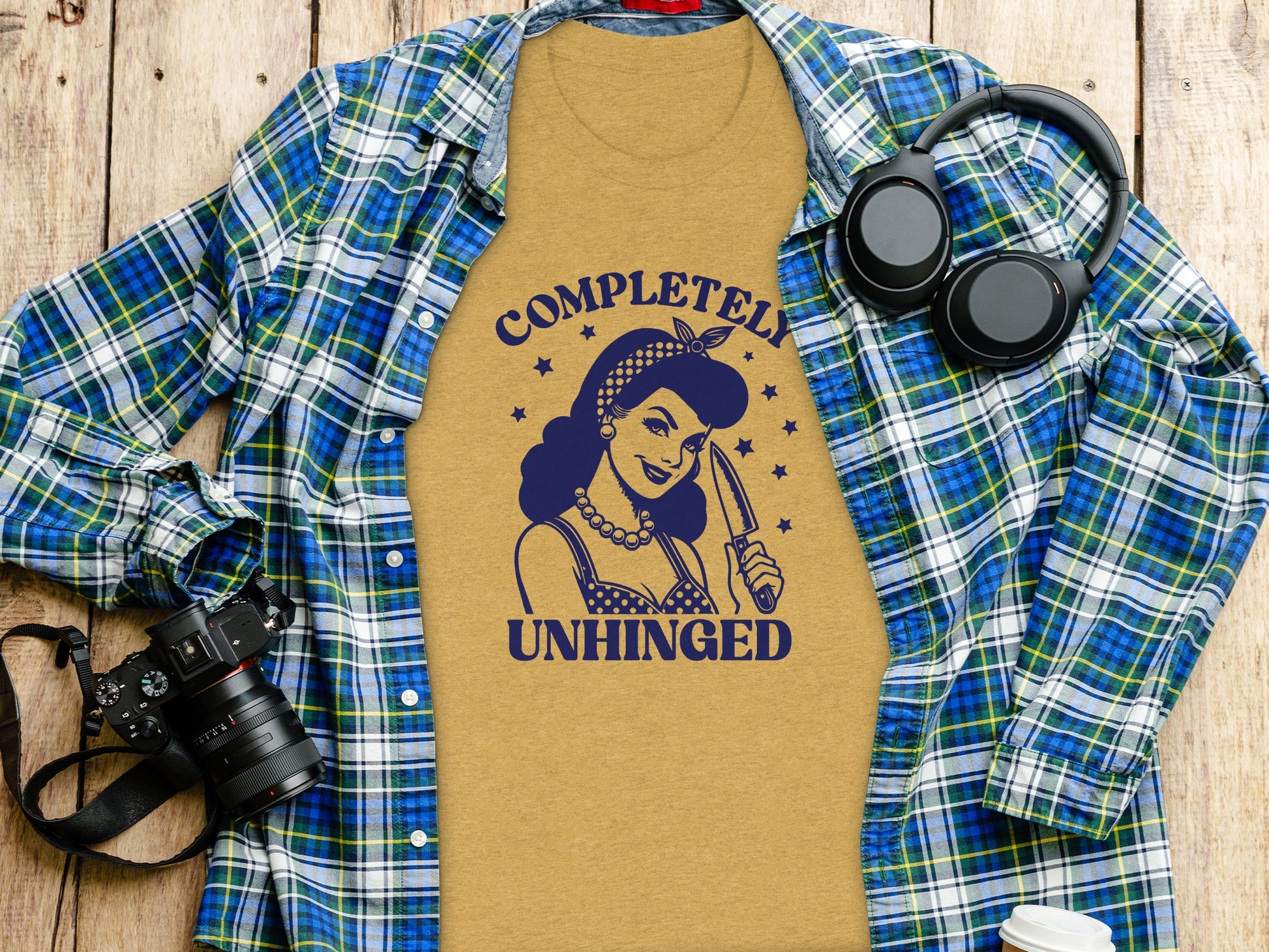 Completely Unhinged Graphic Tee Vintage Style Shirt