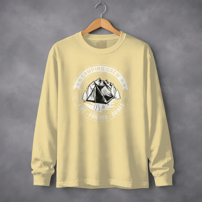 Camping Crew Fire Friends Drinks Long Sleeve Shirt