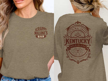 Kentucky Bold Blend Original Grade Limited Edition T-Shirt T-shirt - Scrappy Malone's Bar 100-Proof Humor - Cloud 16 Clothing Co.