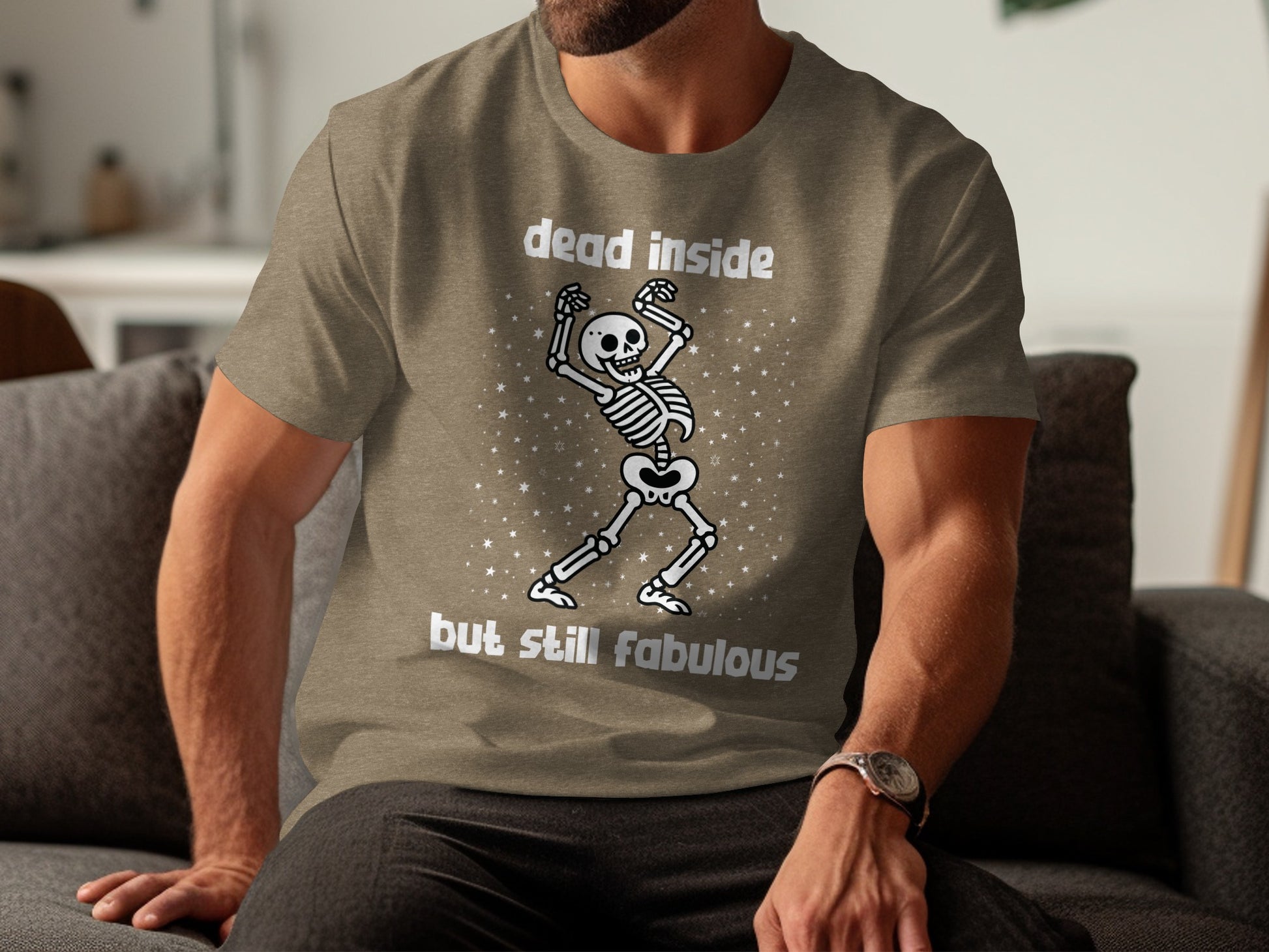 Dead Inside But Still Fabulous Skeleton Graphic Shirt