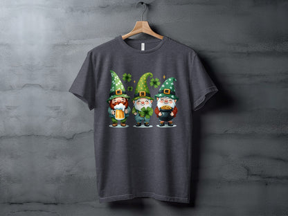 St. Patrick's Day Gnomes T-Shirt for Festive Celebrations