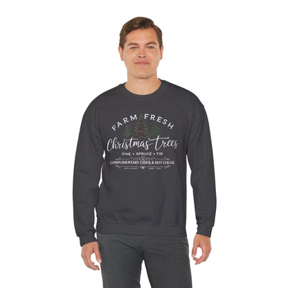 Farm Fresh Christmas Trees Crewneck Sweatshirt
