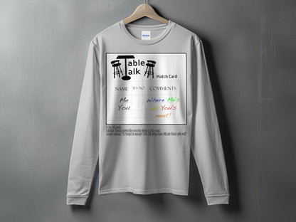 Table Talk Match Card Design Long Sleeve Shirt