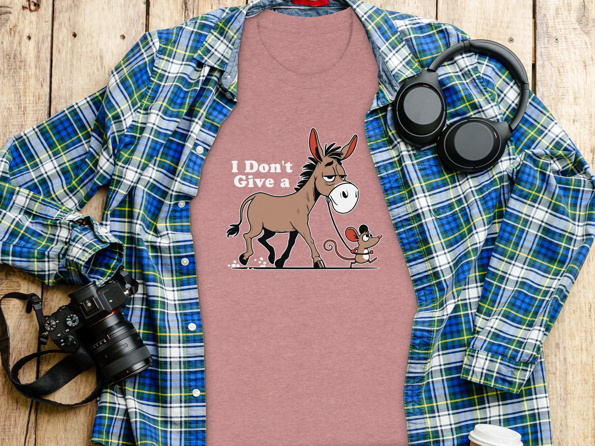 I Don't Give a Donkey Funny Graphic T-Shirt for All Ages