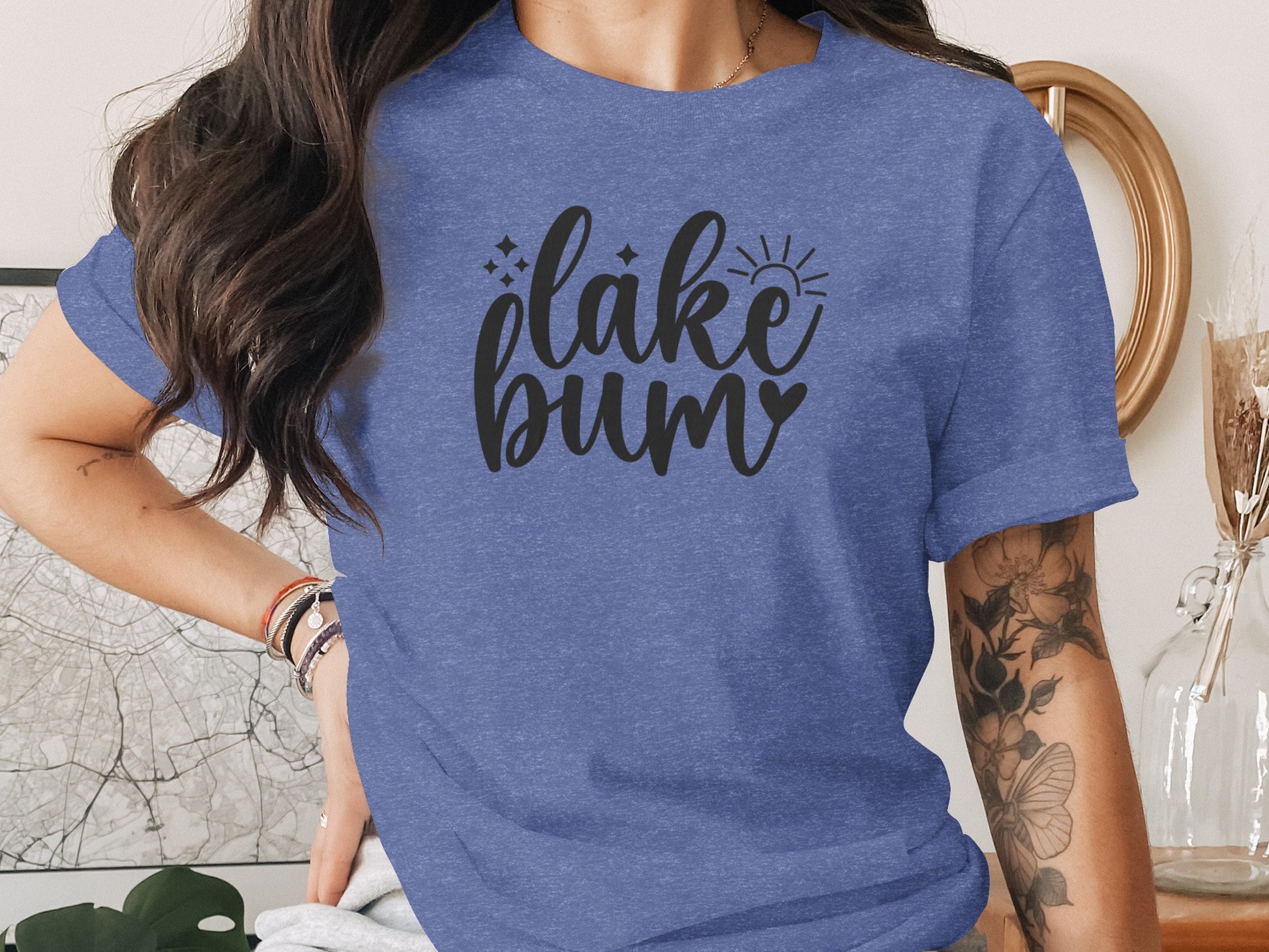 Lake Bum Sunshine Graphic Design Simple T-Shirt T-Shirt - Outdoor & Adventure Collection - Mile Marker 16 Gear by Cloud 16 Clothing Co.