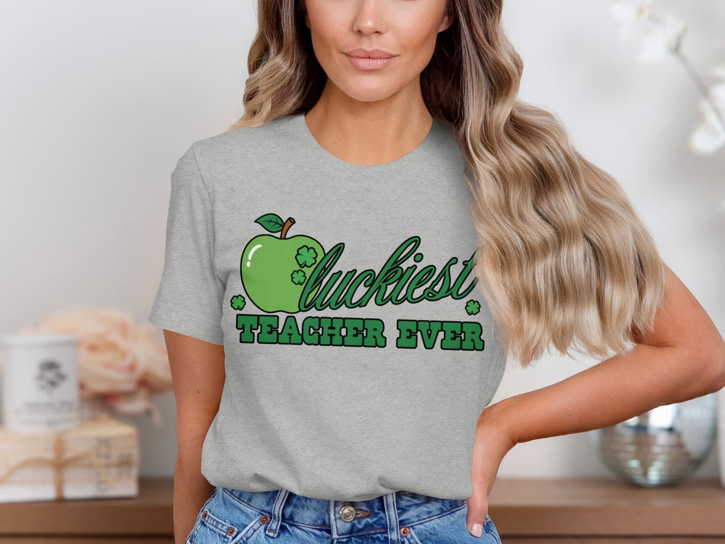 Luckiest Teacher Ever Graphic Women's T-shirt Product