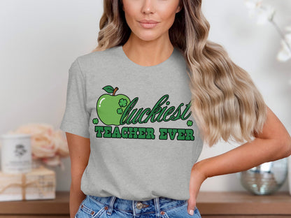 Luckiest Teacher Ever Graphic Women's T-shirt Product